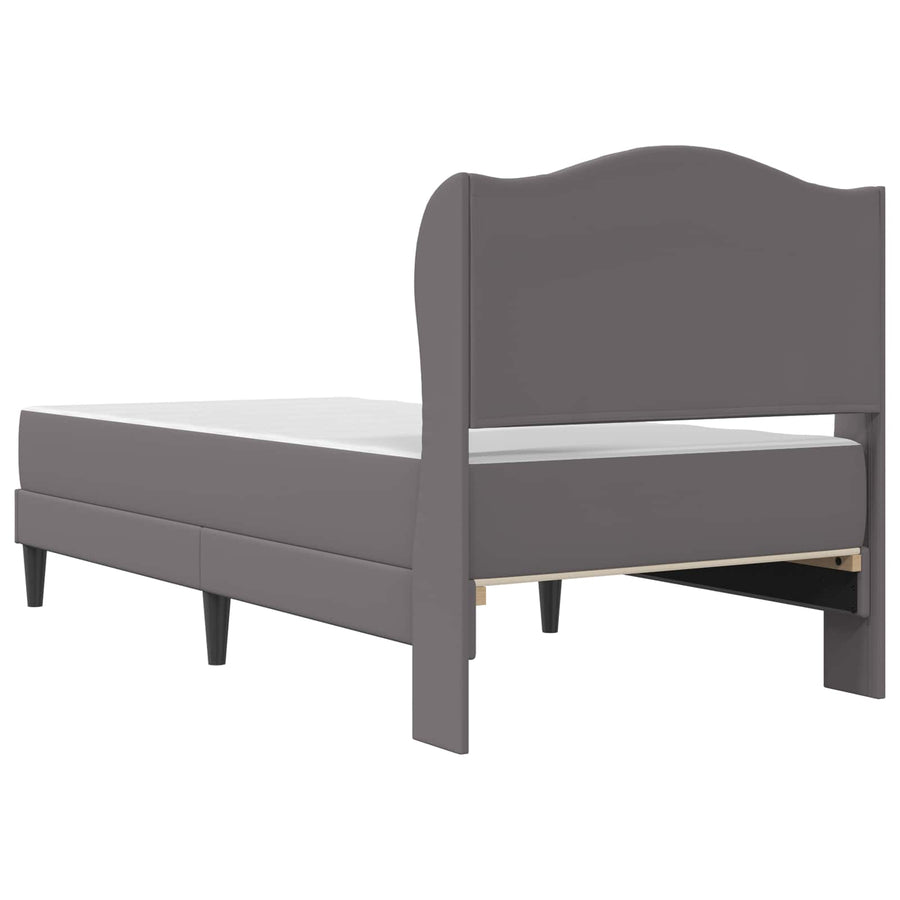 Bedframe met hoofdeinde Grijs 90 x 190 cm Kunstleer