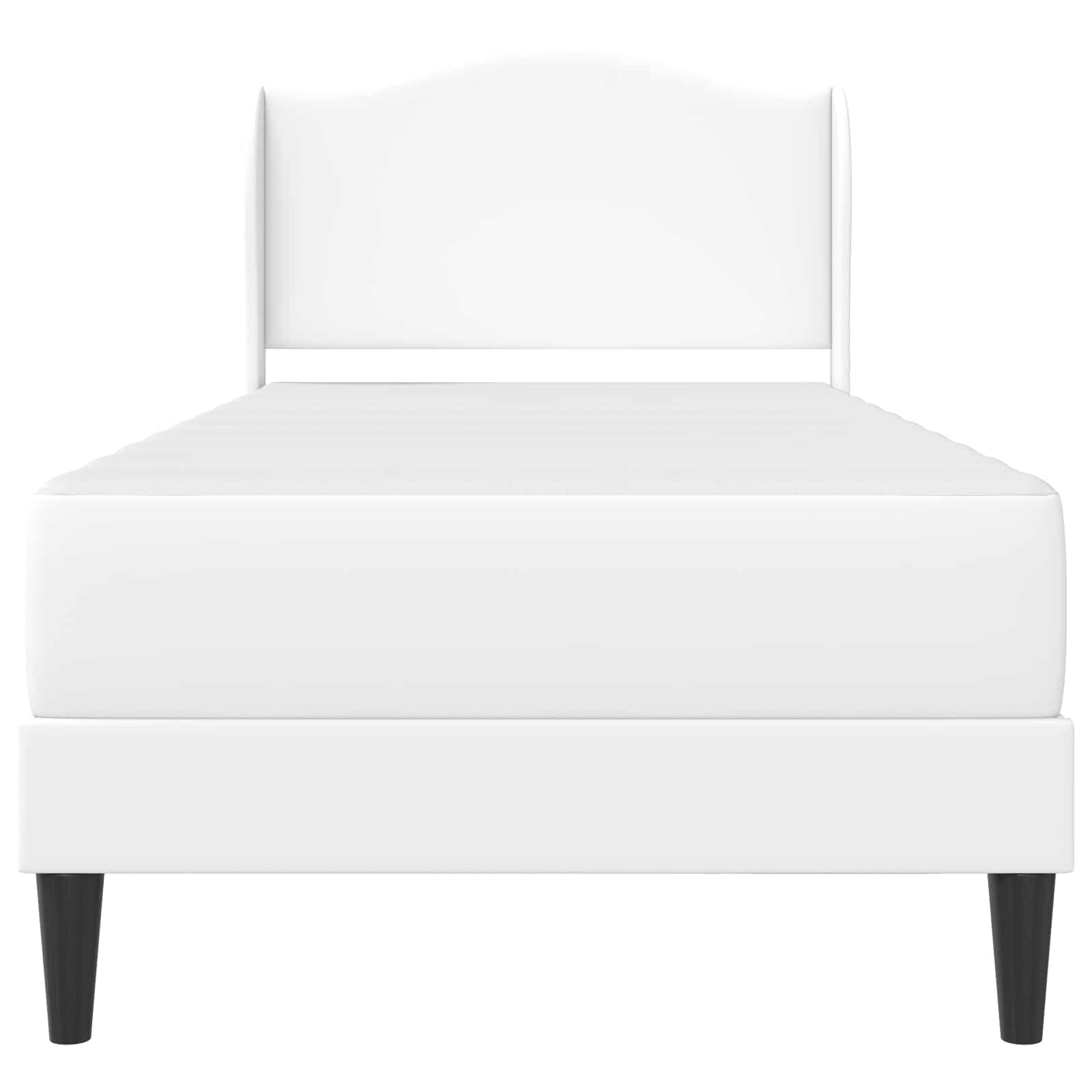 Bedframe met hoofdeinde Wit 90 x 190 cm Kunstleer