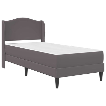 Bedframe met hoofdeinde Grijs 90 x 200 cm Kunstleer