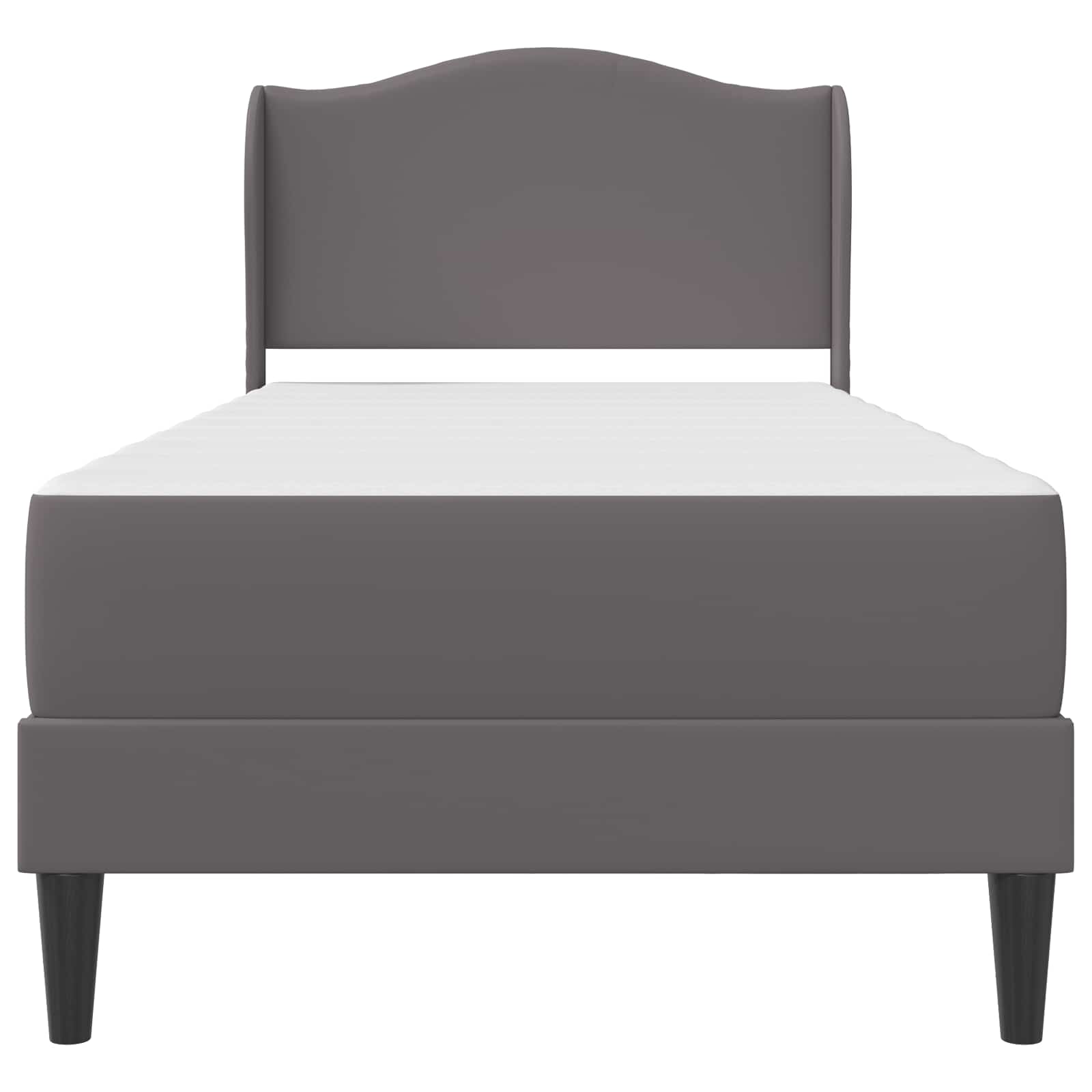 Bedframe met hoofdeinde Grijs 90 x 200 cm Kunstleer