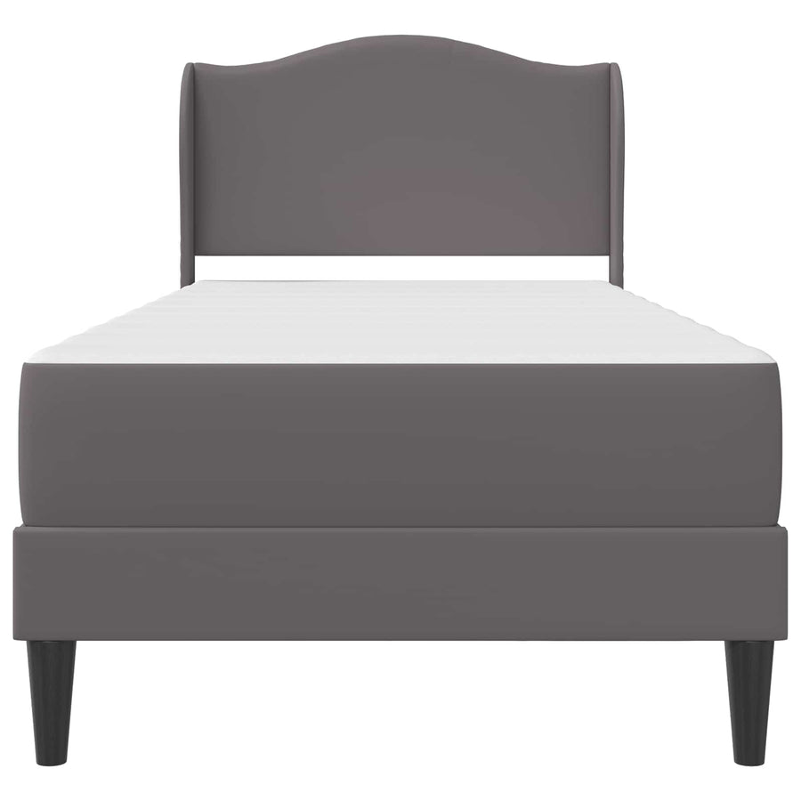 Bedframe met hoofdeinde Grijs 90 x 200 cm Kunstleer