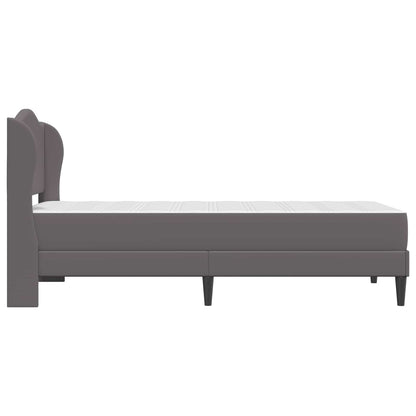 Bedframe met hoofdeinde Grijs 90 x 200 cm Kunstleer
