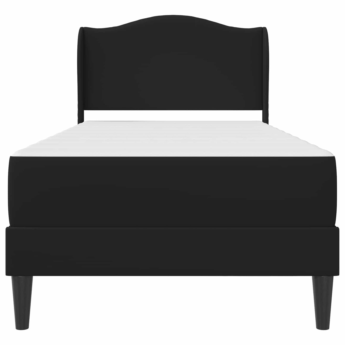 Bedframe met hoofdeinde Zwart 90 x 200 cm Kunstleer