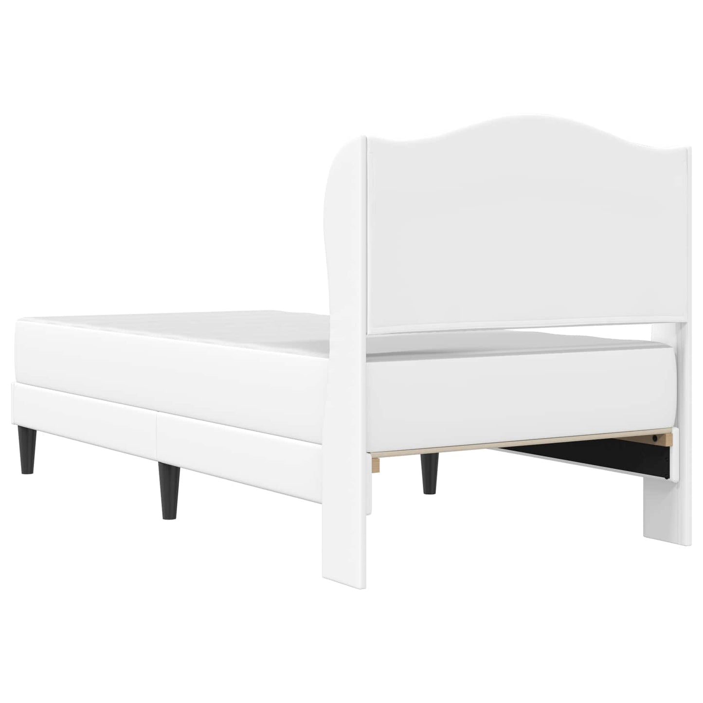 Bedframe met hoofdeinde Wit 90 x 200 cm Kunstleer