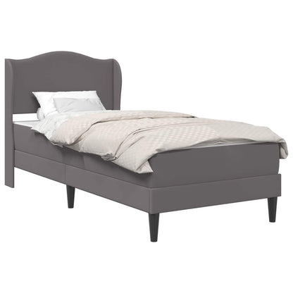 Bedframe met hoofdeinde Grijs 100 x 200 cm Kunstleer