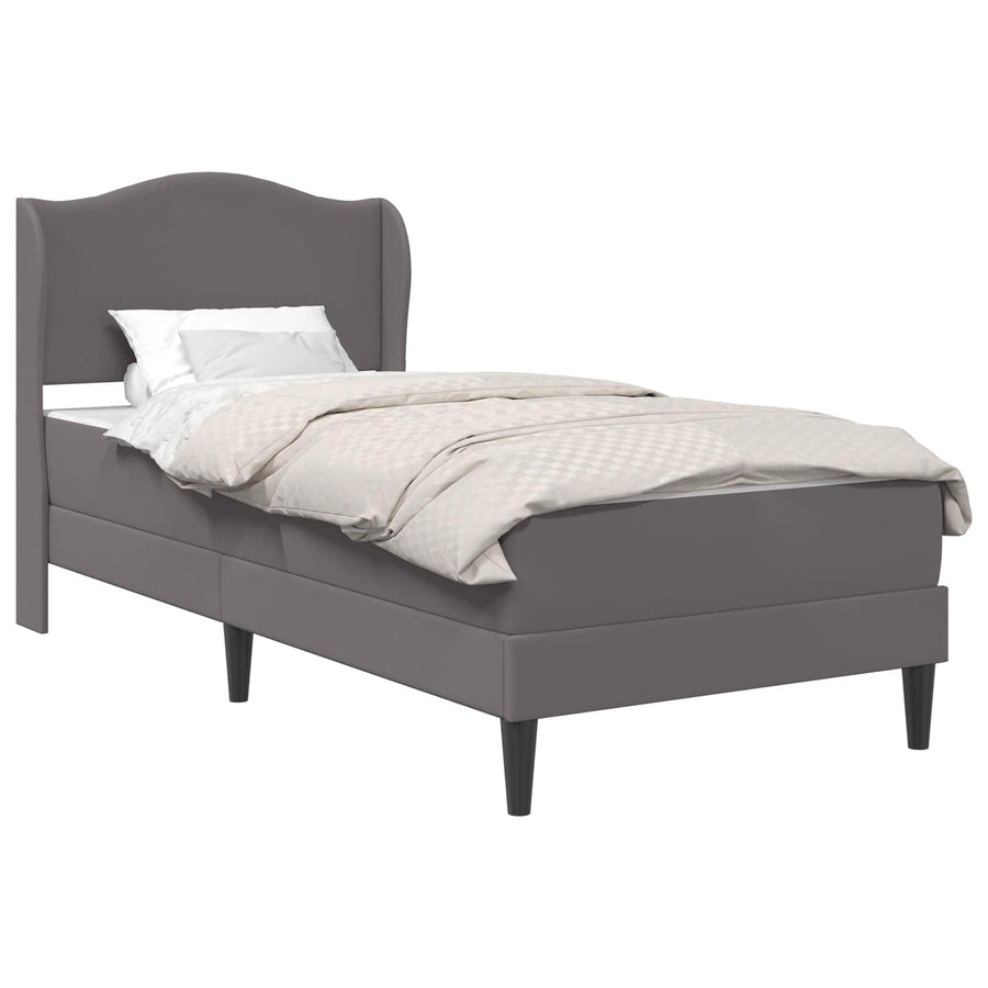 Bedframe met hoofdeinde Grijs 100 x 200 cm Kunstleer