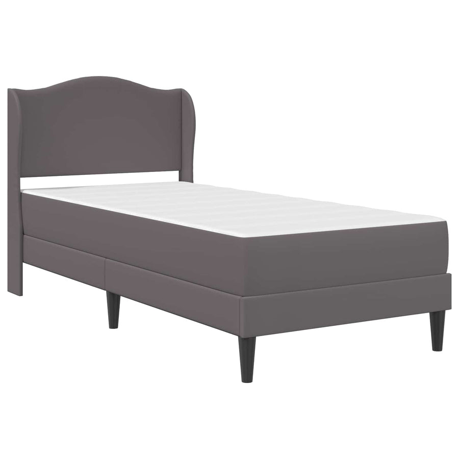 Bedframe met hoofdeinde Grijs 100 x 200 cm Kunstleer