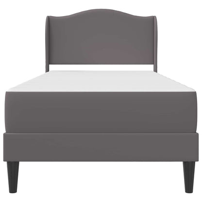 Bedframe met hoofdeinde Grijs 100 x 200 cm Kunstleer