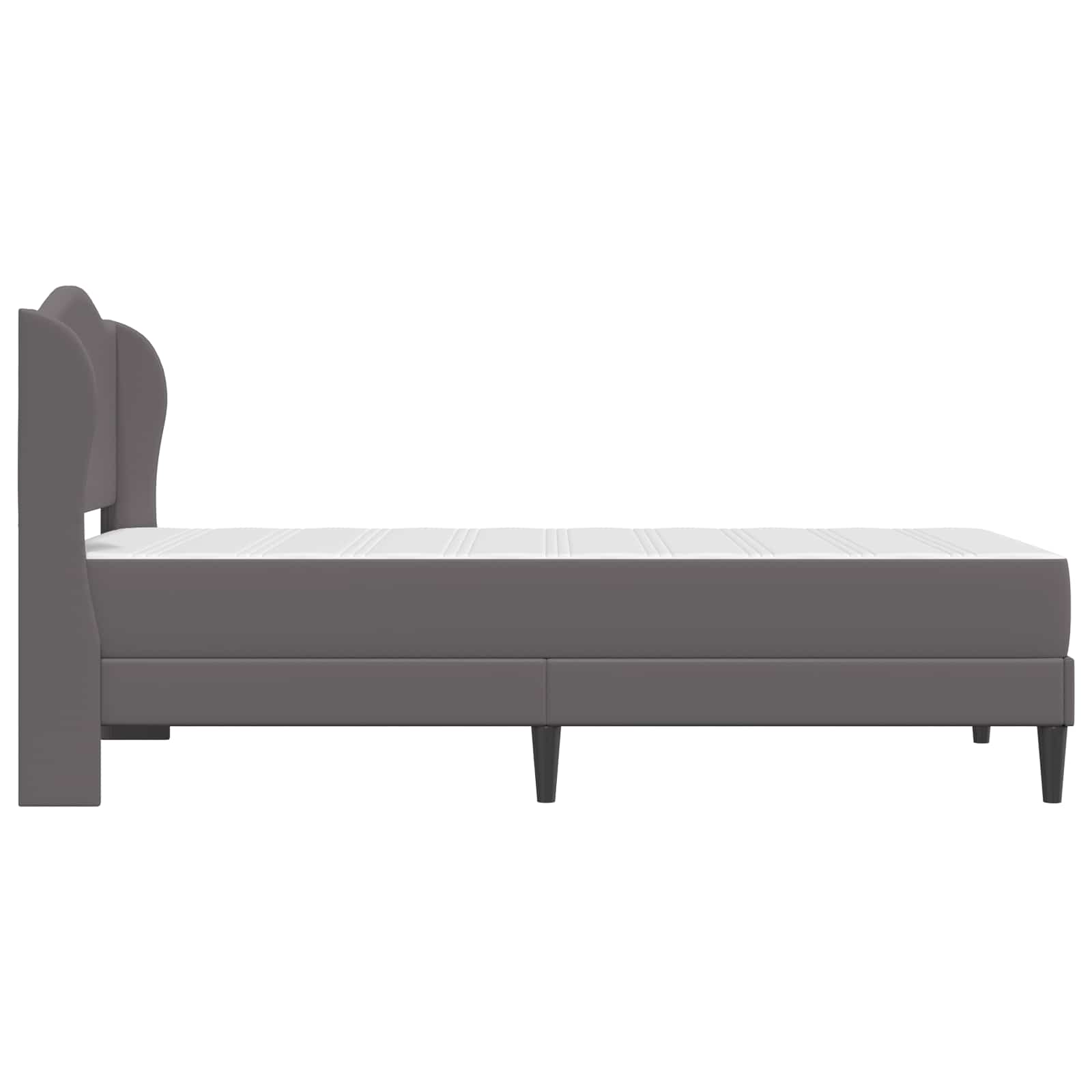 Bedframe met hoofdeinde Grijs 100 x 200 cm Kunstleer
