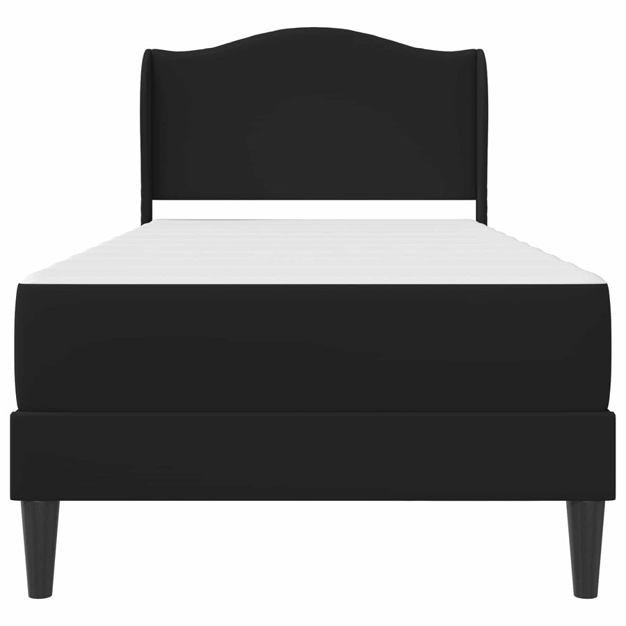 Bedframe met hoofdeinde Zwart 100 x 200 cm Kunstleer