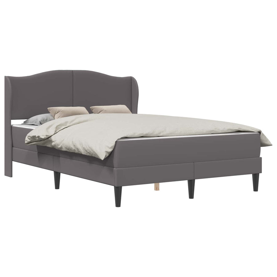 Bedframe met hoofdeinde Grijs 120 x 190 cm Kunstleer