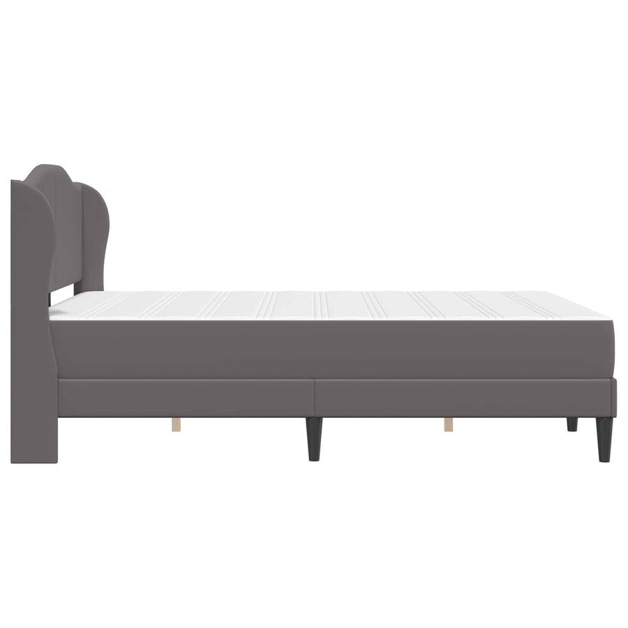Bedframe met hoofdeinde Grijs 120 x 190 cm Kunstleer