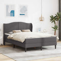 Bedframe met hoofdeinde Grijs 140 x 190 cm Kunstleer