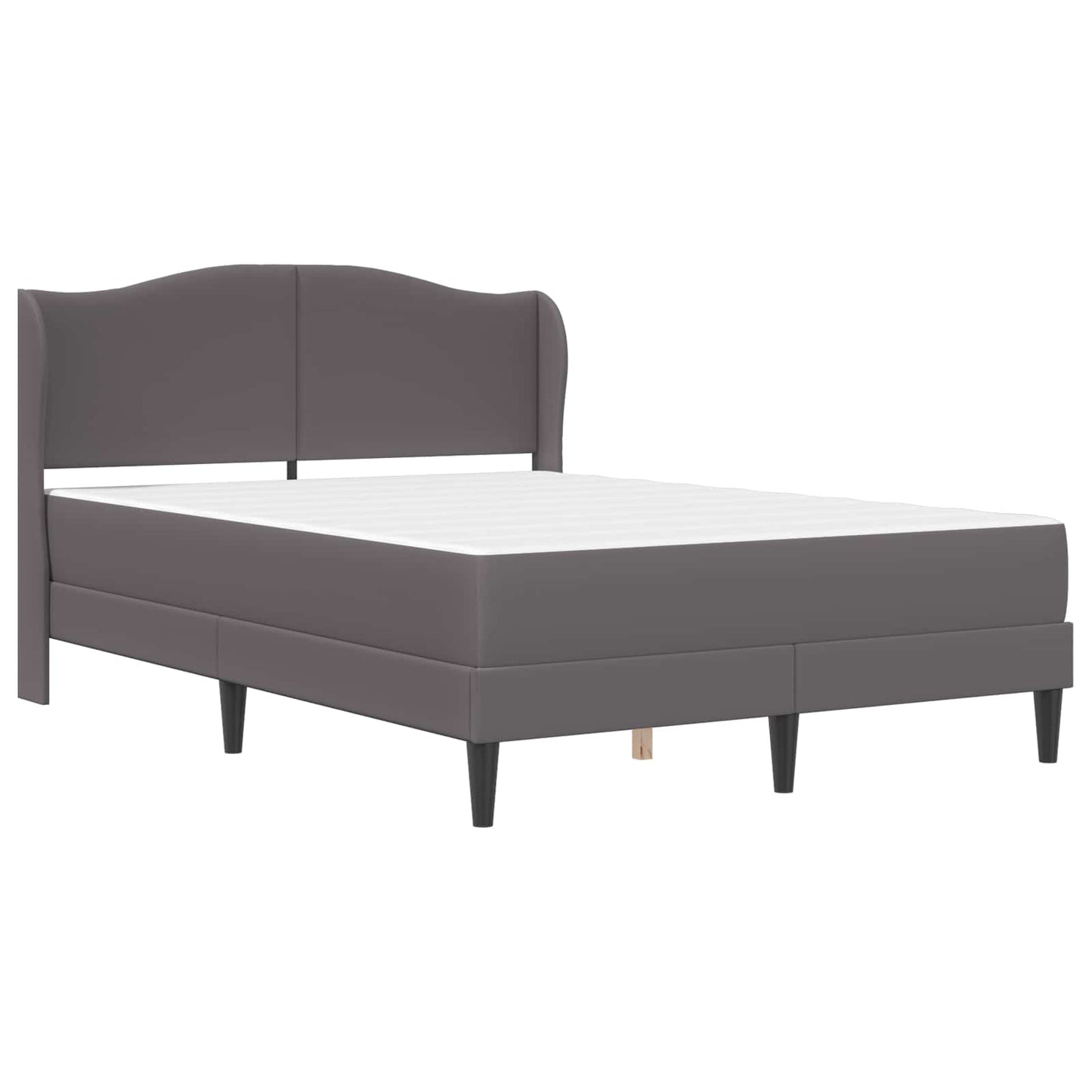 Bedframe met hoofdeinde Grijs 140 x 190 cm Kunstleer