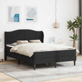 Bedframe met hoofdeinde Zwart 140 x 190 cm Kunstleer
