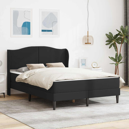 Bedframe met hoofdeinde Zwart 140 x 190 cm Kunstleer