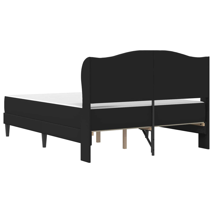 Bedframe met hoofdeinde Zwart 140 x 190 cm Kunstleer