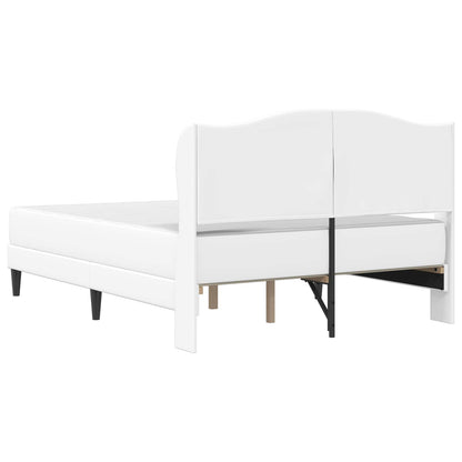 Bedframe met hoofdeinde Wit 140 x 190 cm Kunstleer