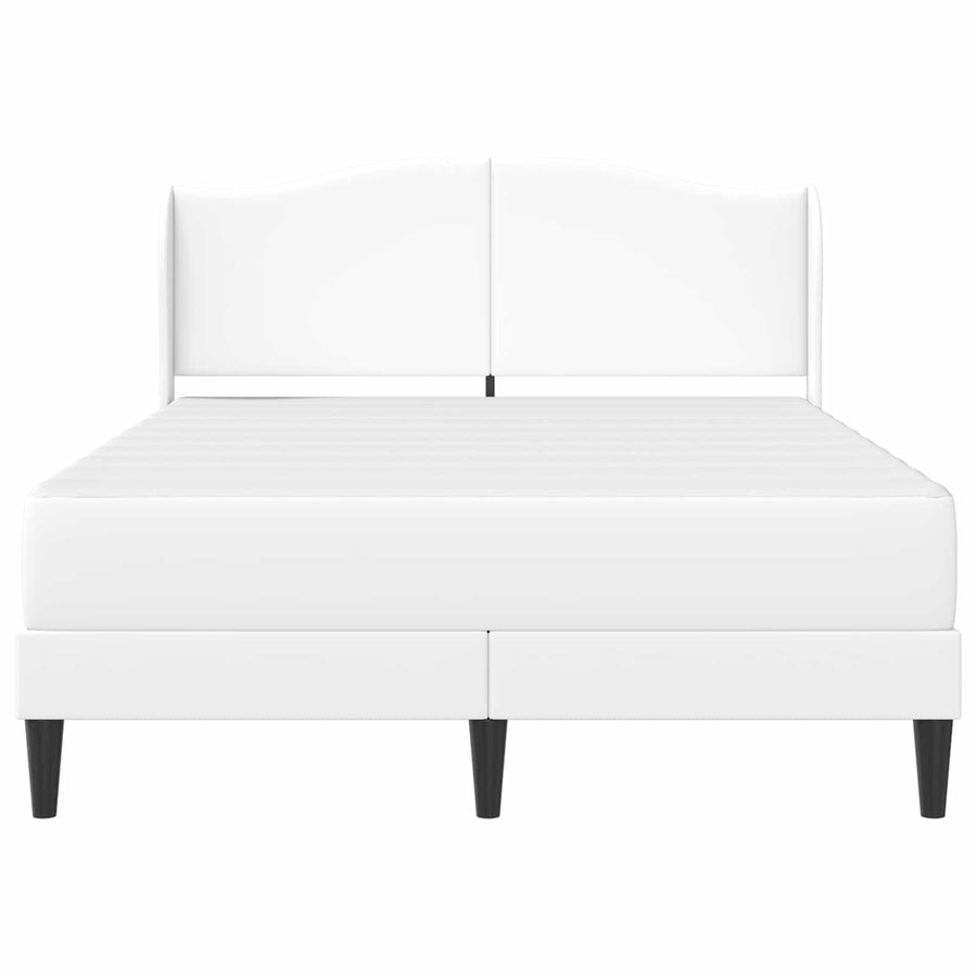 Bedframe met hoofdeinde Wit 140 x 200 cm Kunstleer