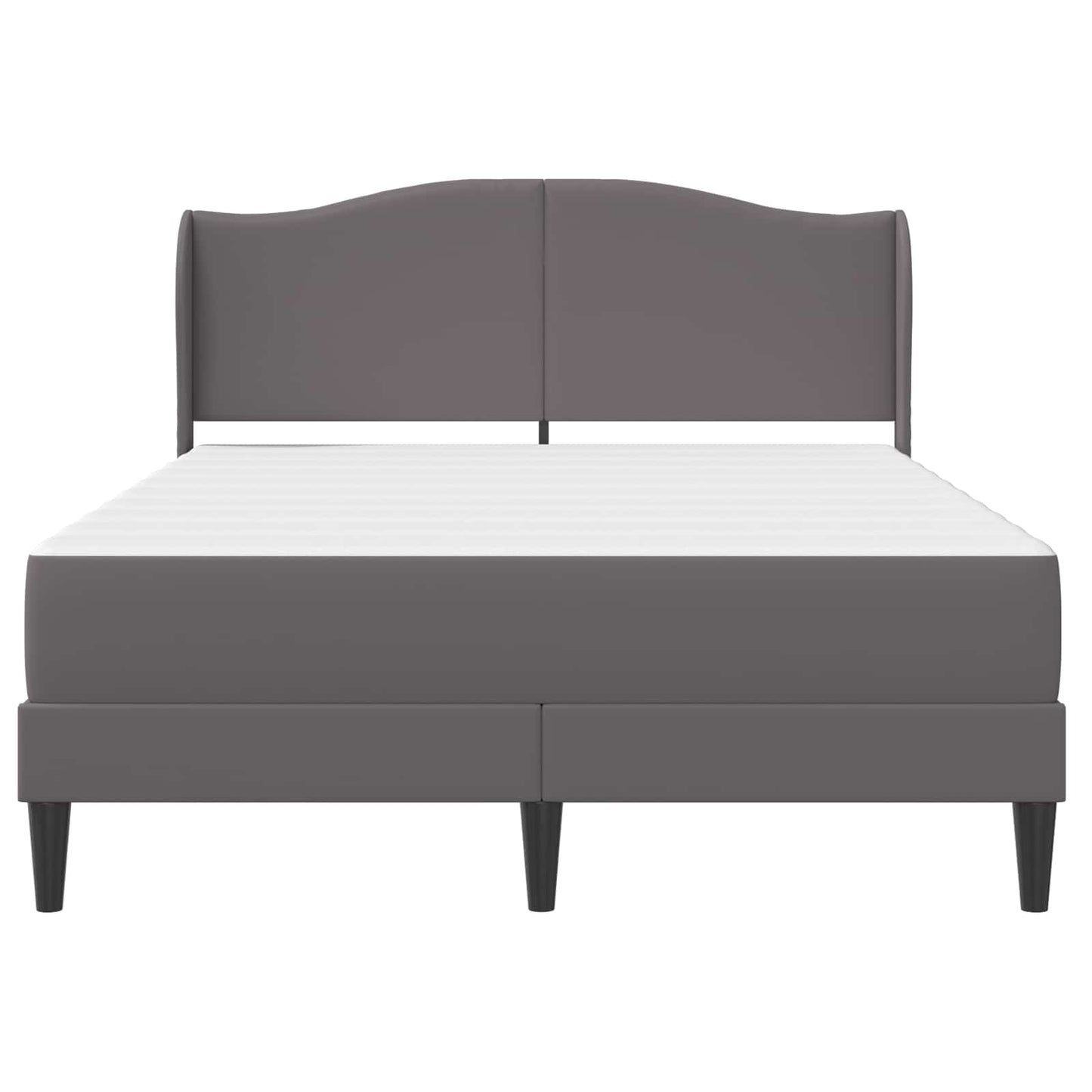 Bedframe met hoofdeinde Grijs 160 x 200 cm Kunstleer