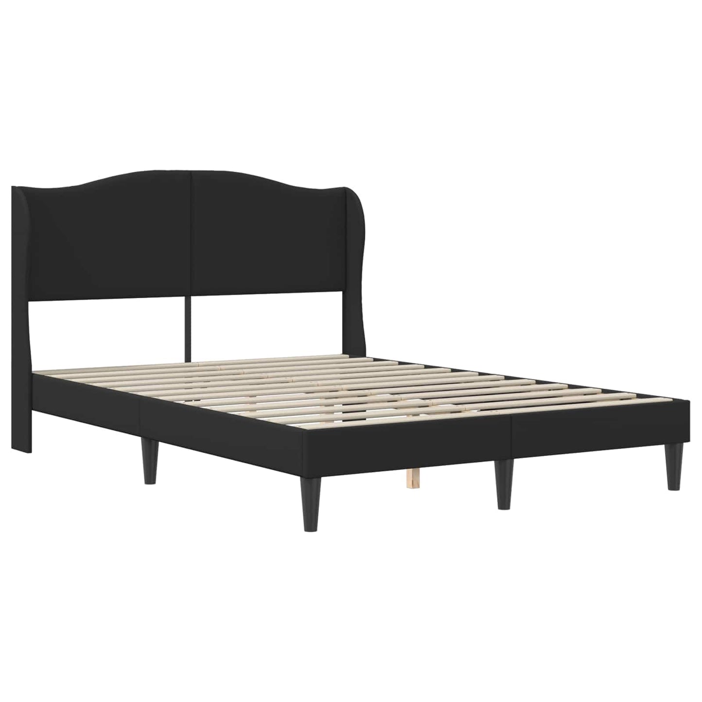 Bedframe met hoofdeinde Zwart 160 x 200 cm Kunstleer