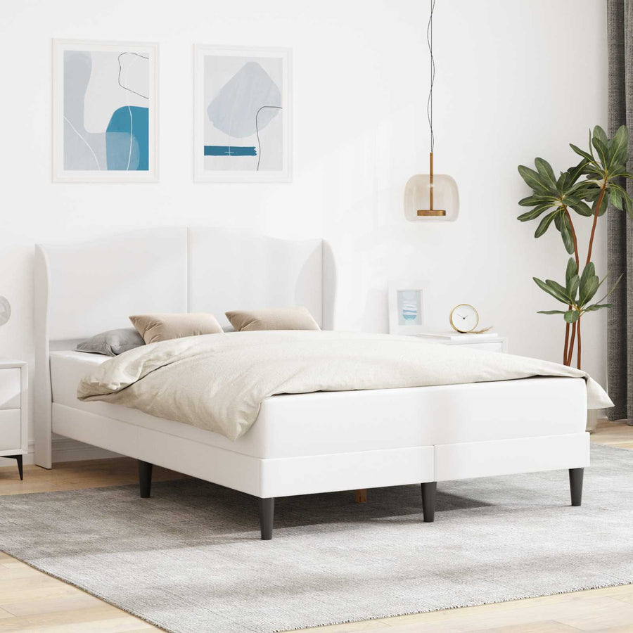 Bedframe met hoofdeinde Wit 160 x 200 cm Kunstleer