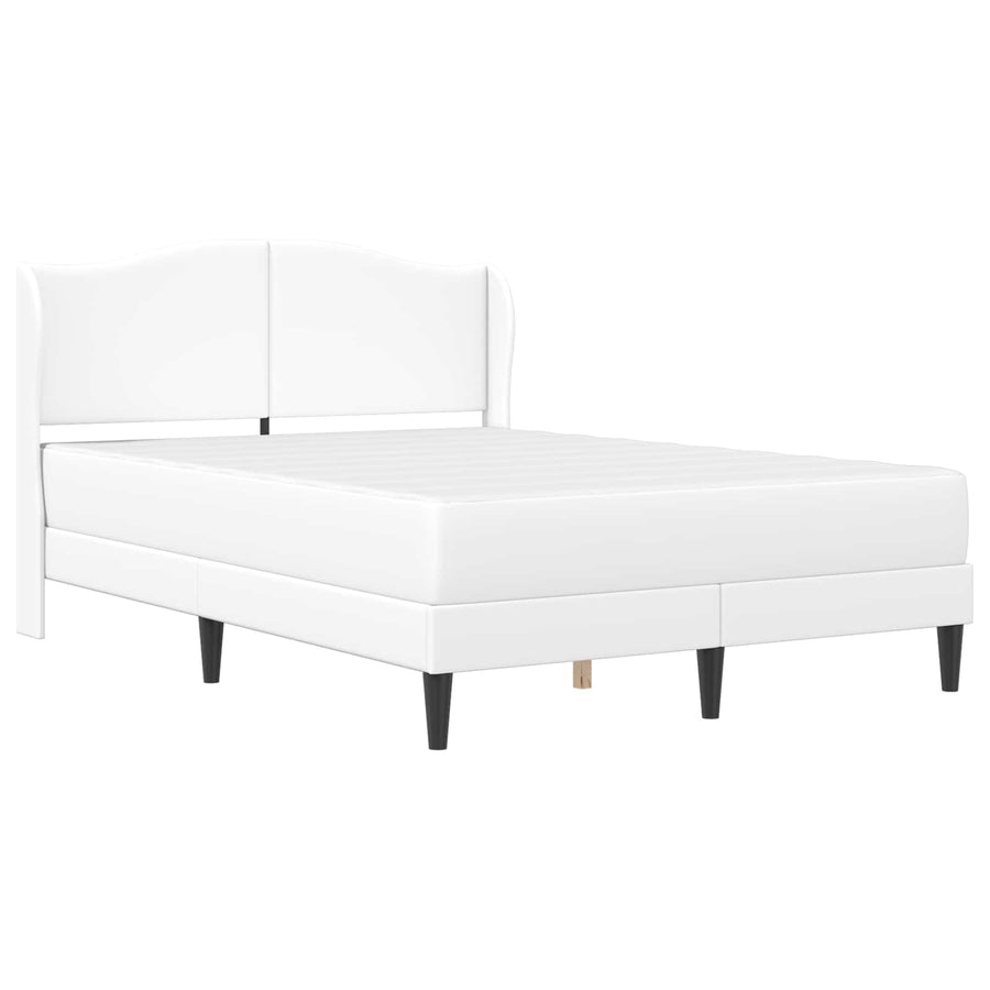 Bedframe met hoofdeinde Wit 160 x 200 cm Kunstleer