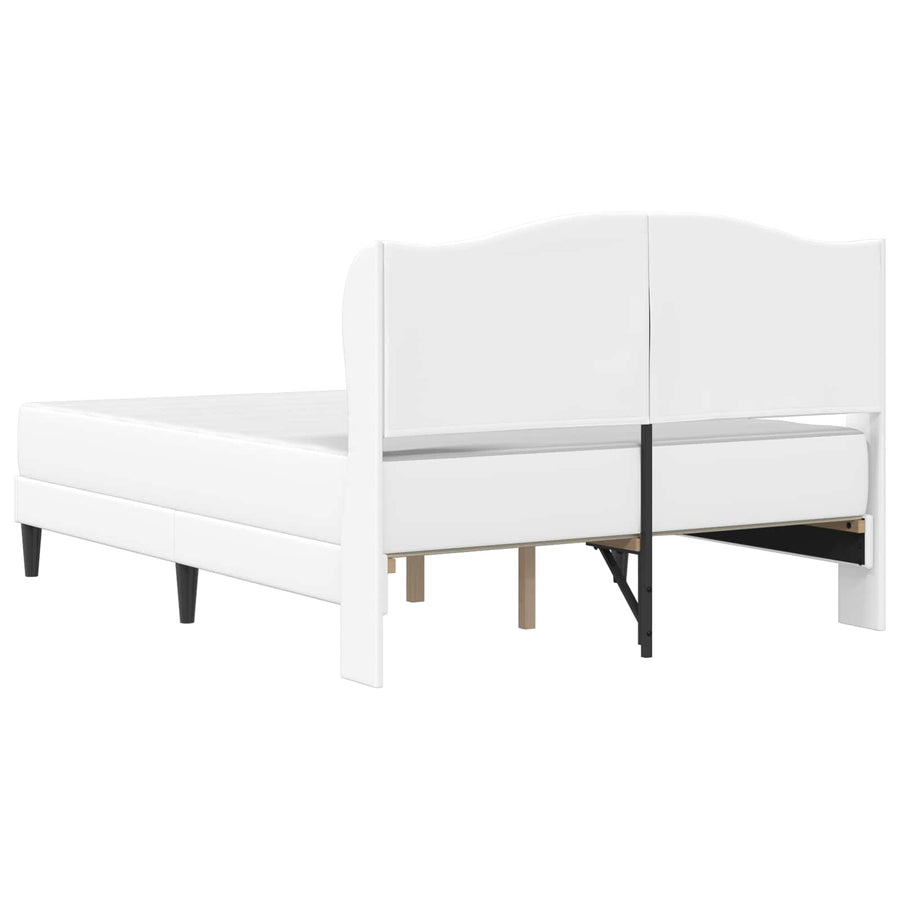 Bedframe met hoofdeinde Wit 160 x 200 cm Kunstleer