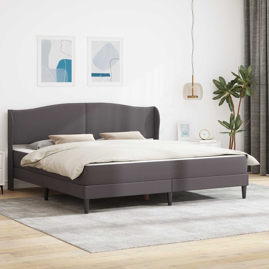 Bedframe met hoofdeinde Grijs 180 x 200 cm Kunstleer