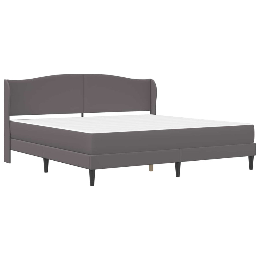 Bedframe met hoofdeinde Grijs 180 x 200 cm Kunstleer