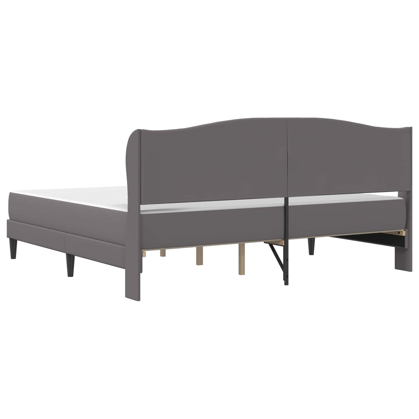 Bedframe met hoofdeinde Grijs 180 x 200 cm Kunstleer