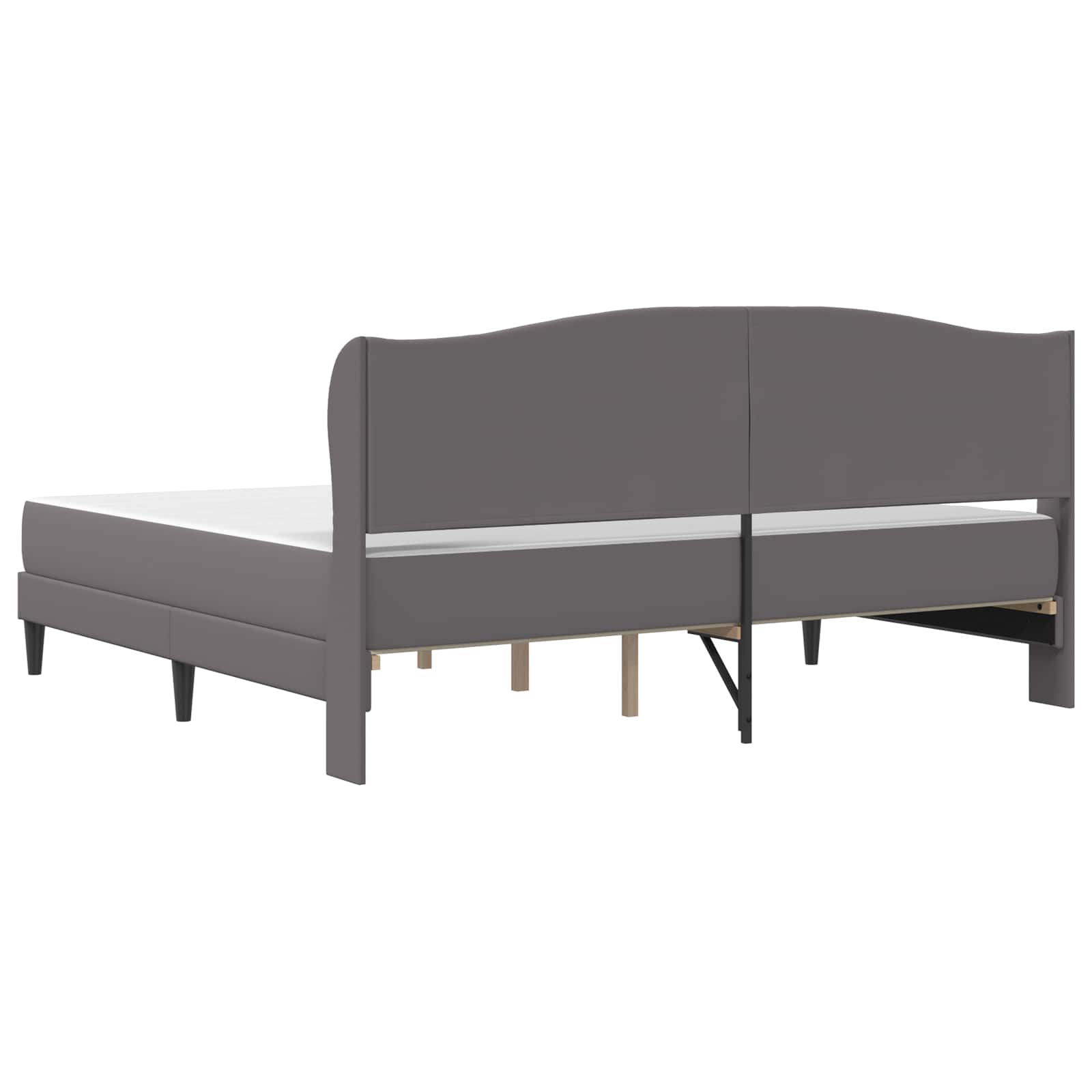 Bedframe met hoofdeinde Grijs 180 x 200 cm Kunstleer