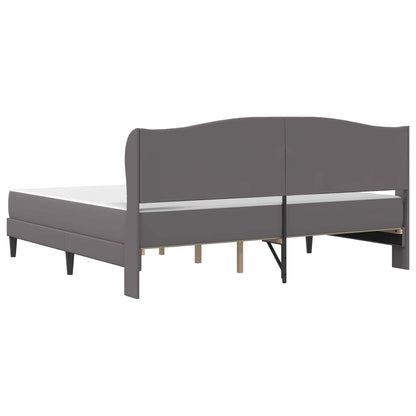 Bedframe met hoofdeinde Grijs 180 x 200 cm Kunstleer