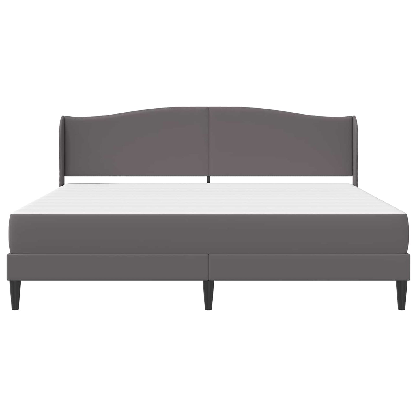 Bedframe met hoofdeinde Grijs 180 x 200 cm Kunstleer
