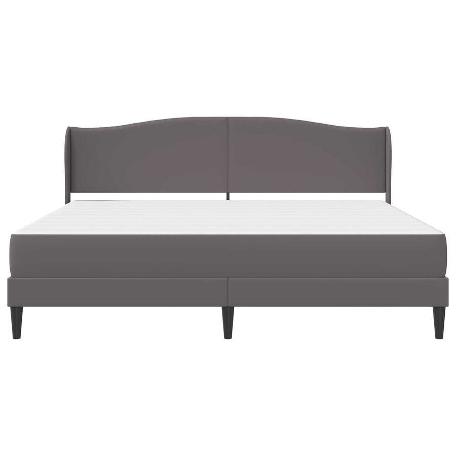 Bedframe met hoofdeinde Grijs 180 x 200 cm Kunstleer
