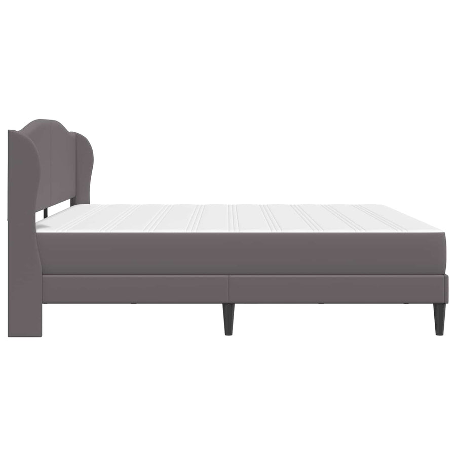 Bedframe met hoofdeinde Grijs 180 x 200 cm Kunstleer