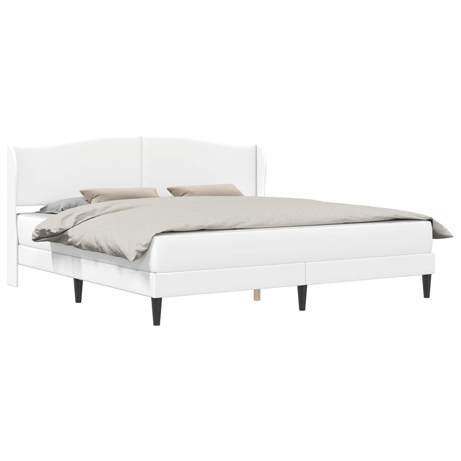 Bedframe met hoofdeinde Wit 180 x 200 cm Kunstleer