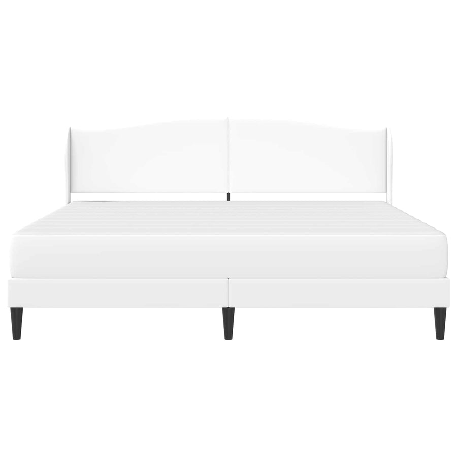 Bedframe met hoofdeinde Wit 180 x 200 cm Kunstleer