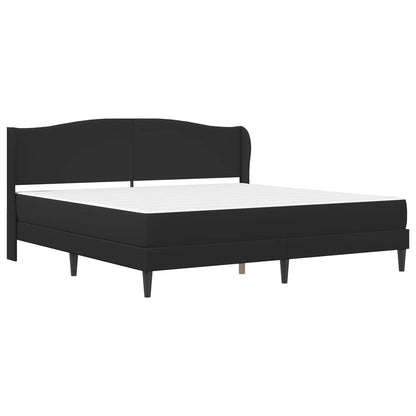 Bedframe met hoofdeinde Zwart 200 x 200 cm Kunstleer