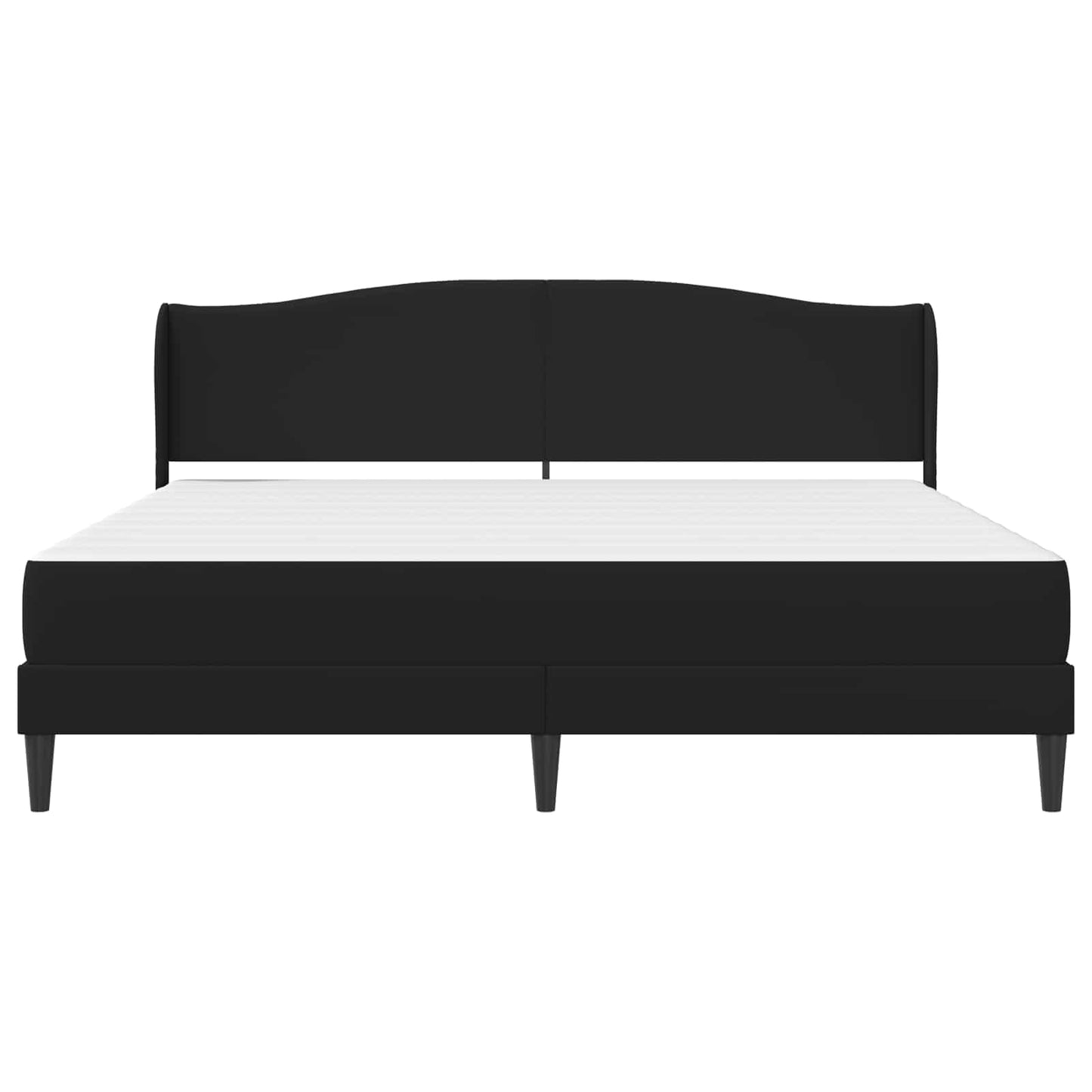 Bedframe met hoofdeinde Zwart 200 x 200 cm Kunstleer