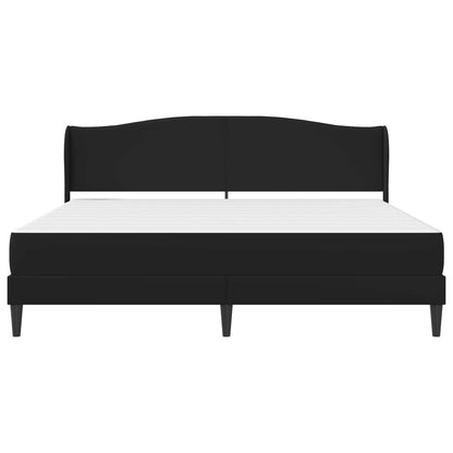 Bedframe met hoofdeinde Zwart 200 x 200 cm Kunstleer