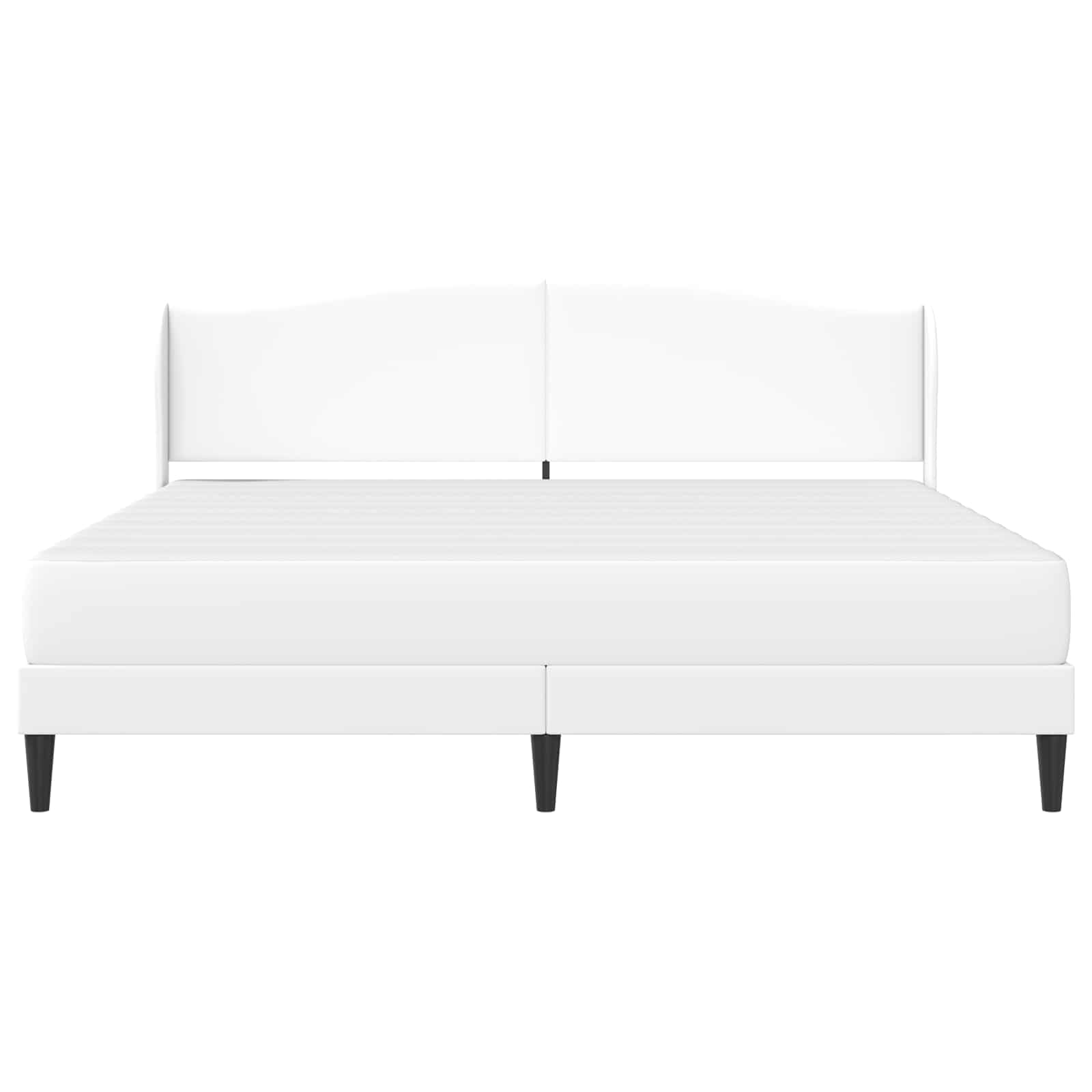 Bedframe met hoofdeinde Wit 200 x 200 cm Kunstleer