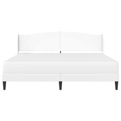 Bedframe met hoofdeinde Wit 200 x 200 cm Kunstleer