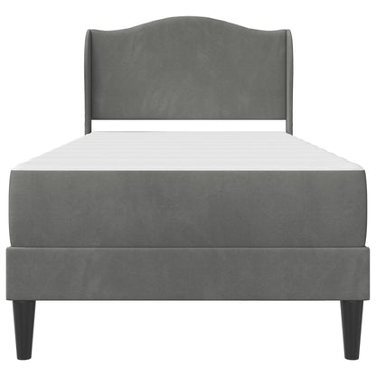 Bedframe met hoofdeinde Donkergrijs 80 x 200 cm Fluweel