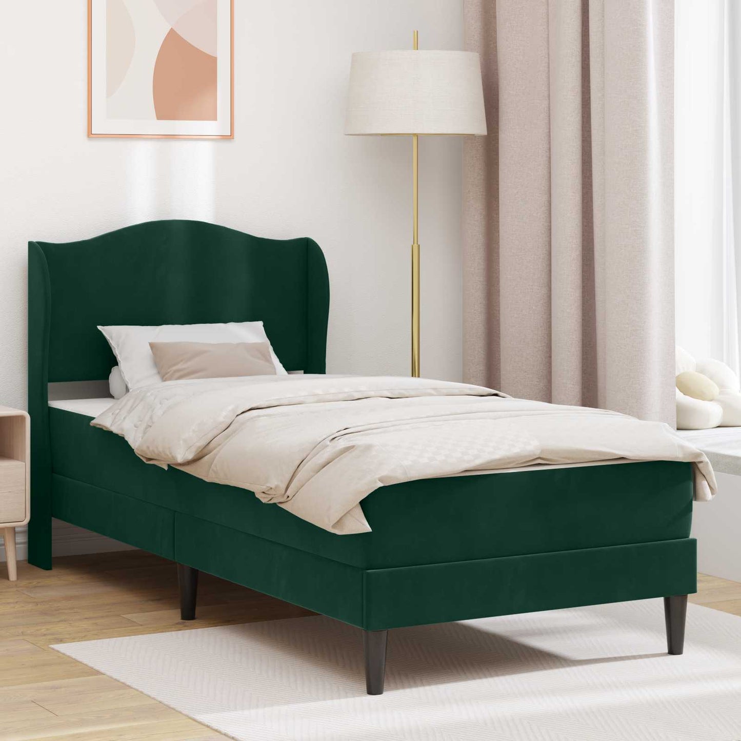 Bedframe met hoofdeinde Donkergroen 80 x 200 cm Fluweel