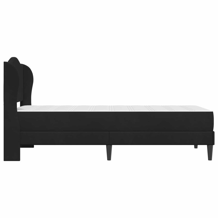 Bedframe met hoofdeinde Zwart 80 x 200 cm Fluweel