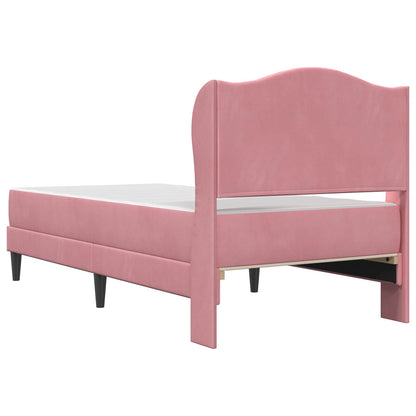 Bedframe met hoofdeinde Roze 90 x 190 cm Fluweel