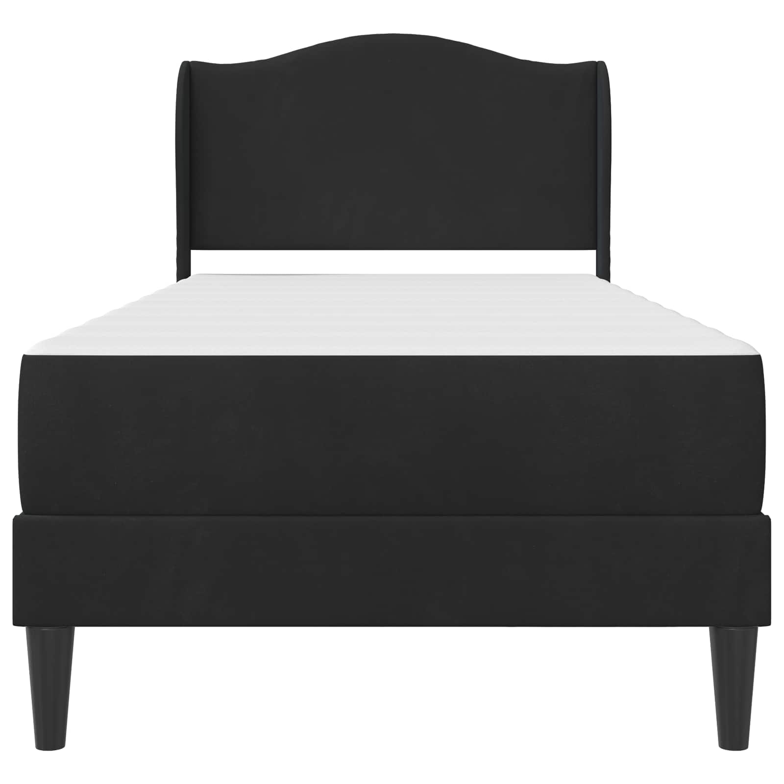 Bedframe met hoofdeinde Zwart 90 x 190 cm Fluweel