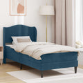 Bedframe met hoofdeinde Blauw 90 x 190 cm Fluweel