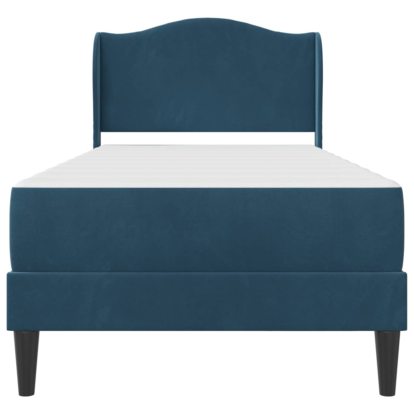 Bedframe met hoofdeinde Blauw 90 x 190 cm Fluweel
